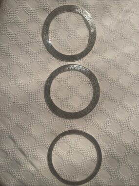 Brighton - Three engraved bangles silver plated